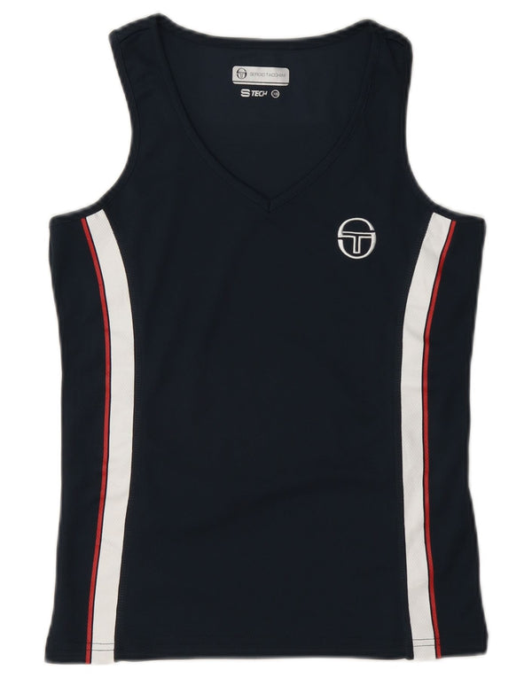Sergio Tacchini Femei Vest Vest Top UK 6 XS Bleumarin Poliester Colorblock