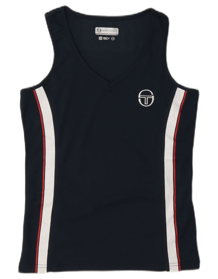 Sergio Tacchini Femei Vest Vest Top UK 6 XS Bleumarin Poliester Colorblock