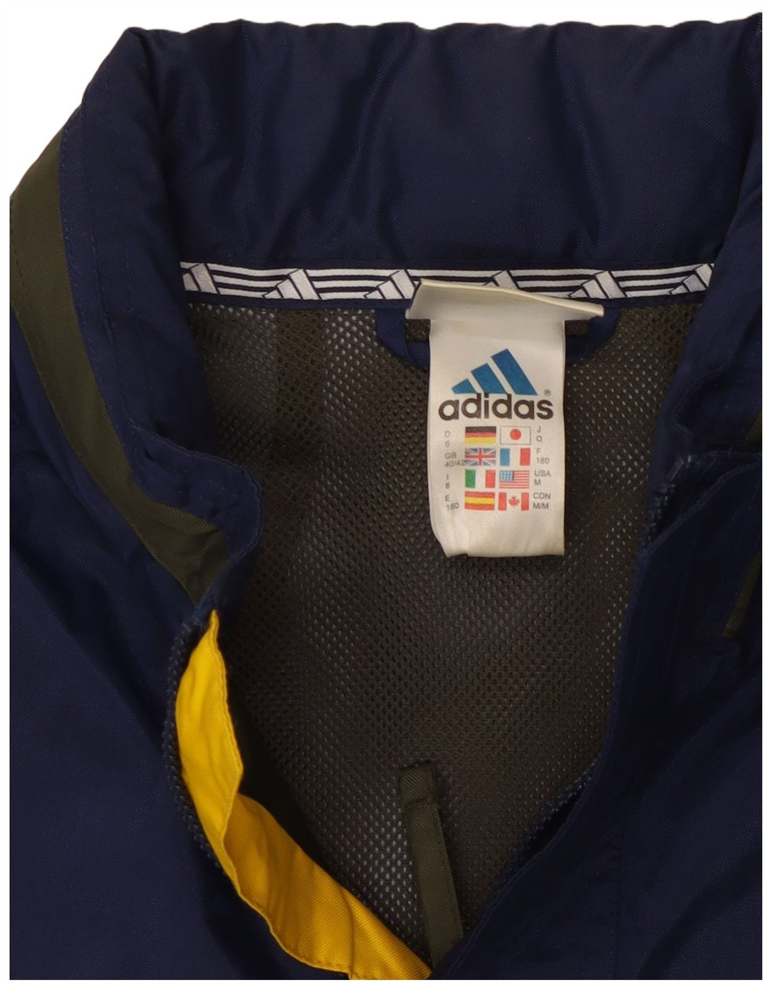 Jachetă de ploaie cu glugă Adidas pentru bărbați Marea Britanie 40/42 Medium Bleumarin Colorblock
