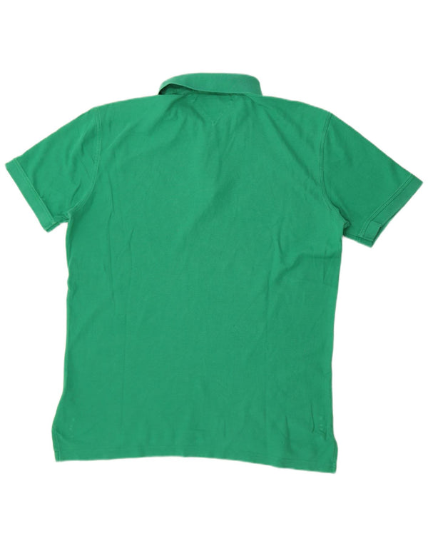 Tricou polo Tommy Hilfiger pentru bărbați, 2XL, verde bumbac