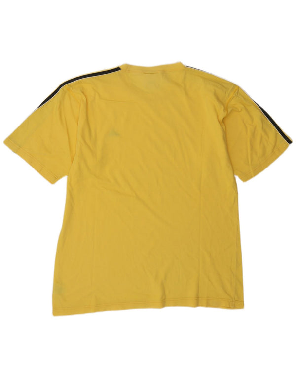 Tricou pentru bărbați Adidas Top UK 42/44 Large Yellow Bumbac