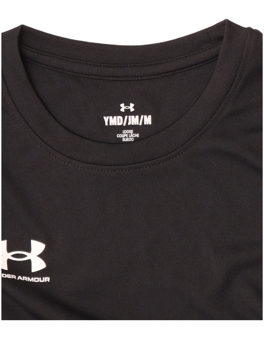 Tricou Under Armour pentru fete Loose Fit Top 9-10 ani mediu negru