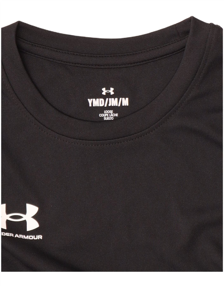 Tricou Under Armour pentru fete Loose Fit Top 9-10 ani mediu negru
