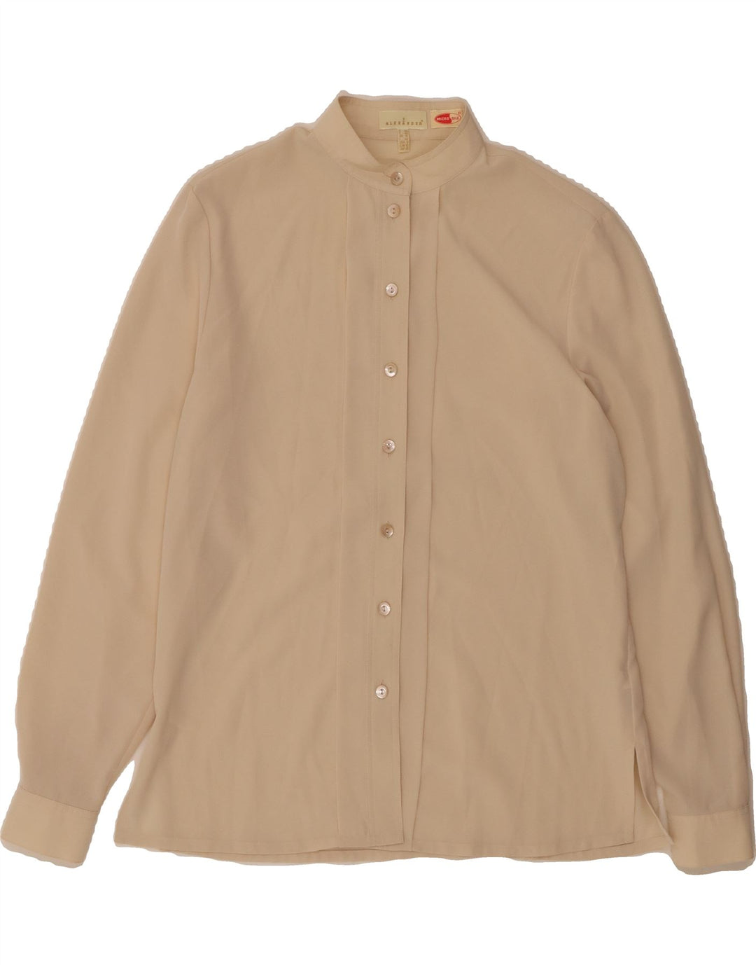 ALEXANDER Womens Shirt Blouse UK 12 Medium  Beige Polyester Vintage Alexander and Second-Hand Alexander from Messina Hembry 