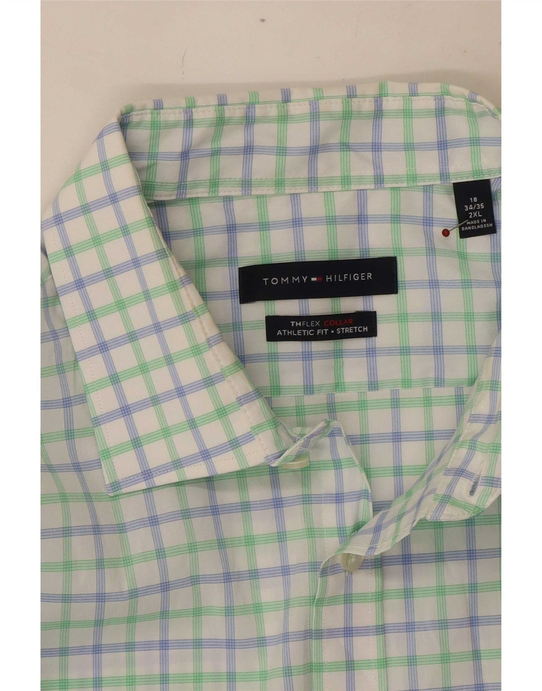 Cămașă atletică Tommy Hilfiger pentru bărbați Mărimea 18 2XL Gingham multicolor