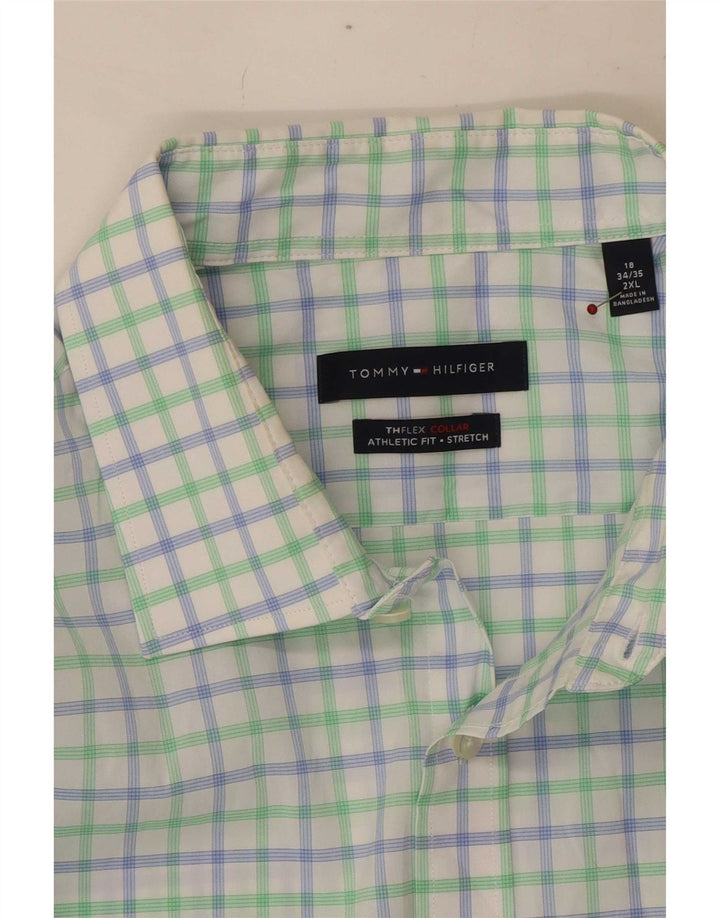 Cămașă atletică Tommy Hilfiger pentru bărbați Mărimea 18 2XL Gingham multicolor