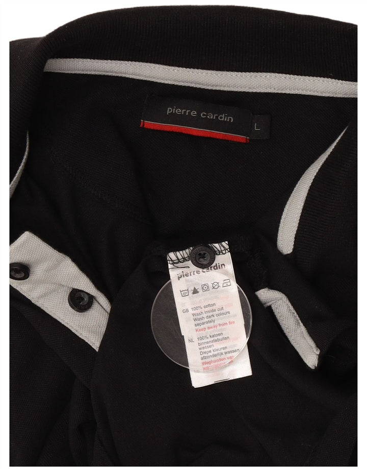 Cămașă polo Pierre Cardin pentru bărbați, mare, negru, bumbac