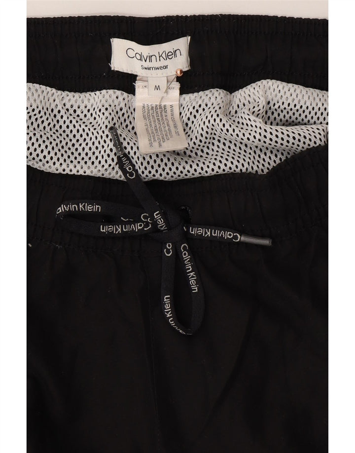 Pantaloni scurți de baie CALVIN KLEIN pentru bărbați, poliester negru mediu