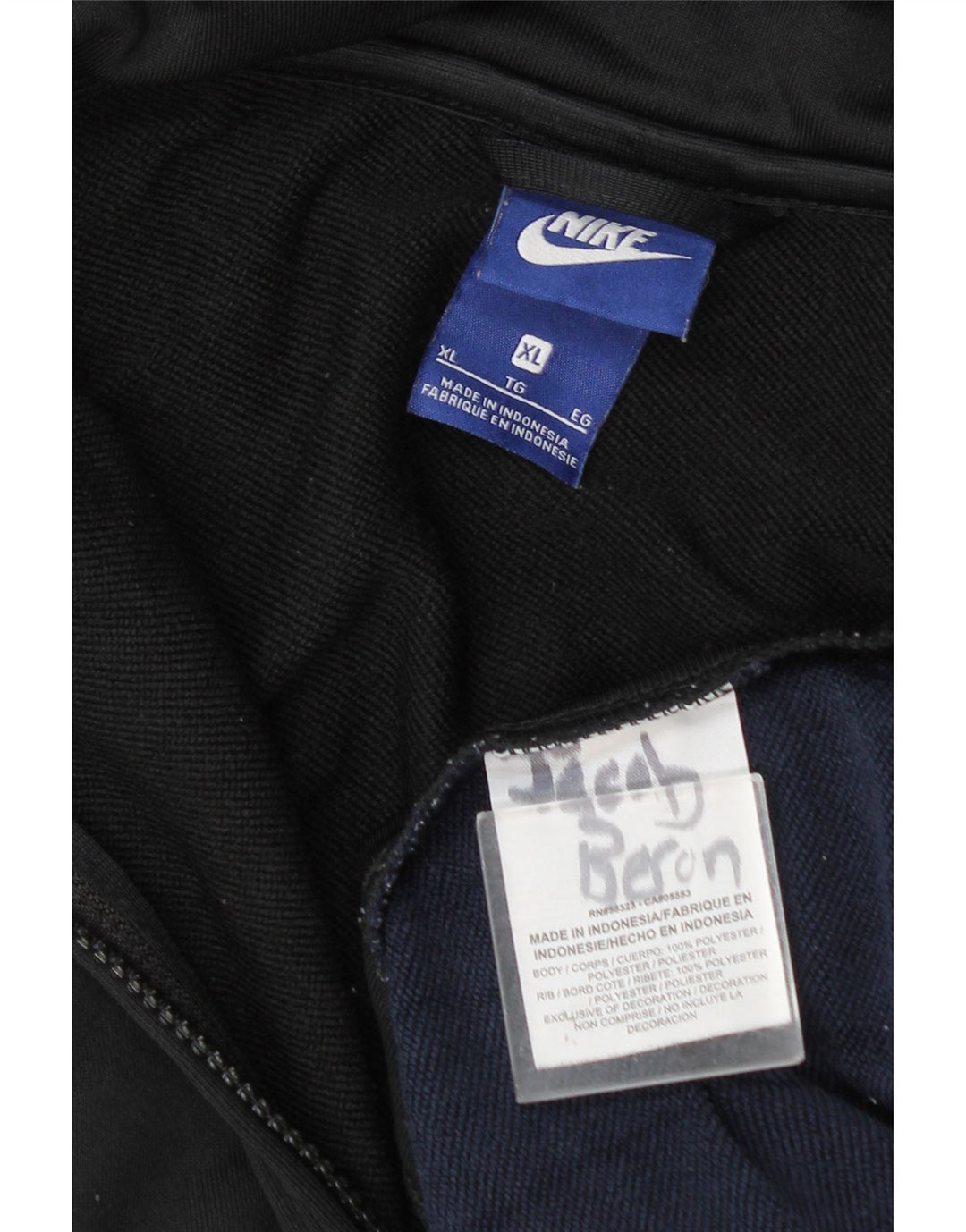 Jachetă de trening pentru băieți Nike 13-14 ani XL Poliester color bloc negru