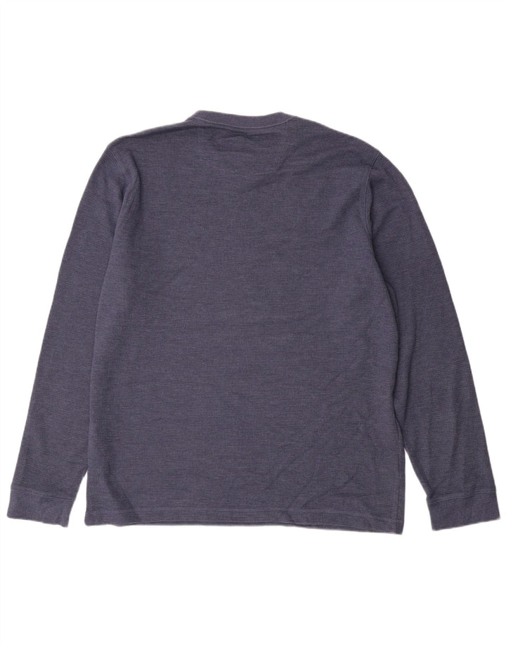 EDDIE BAUER Top pentru bărbați cu mânecă lungă, mare, albastru, bumbac