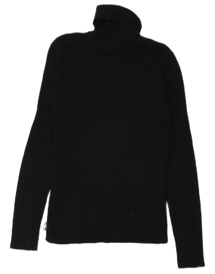 CALVIN KLEIN JEANS Pulover cu gât rulat pentru femei UK 12 Medium Black