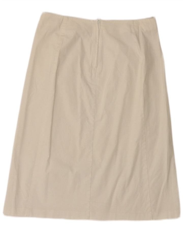 Fustă A-Line pentru femei Benetton IT 42 Medium W28 Bumbac alb