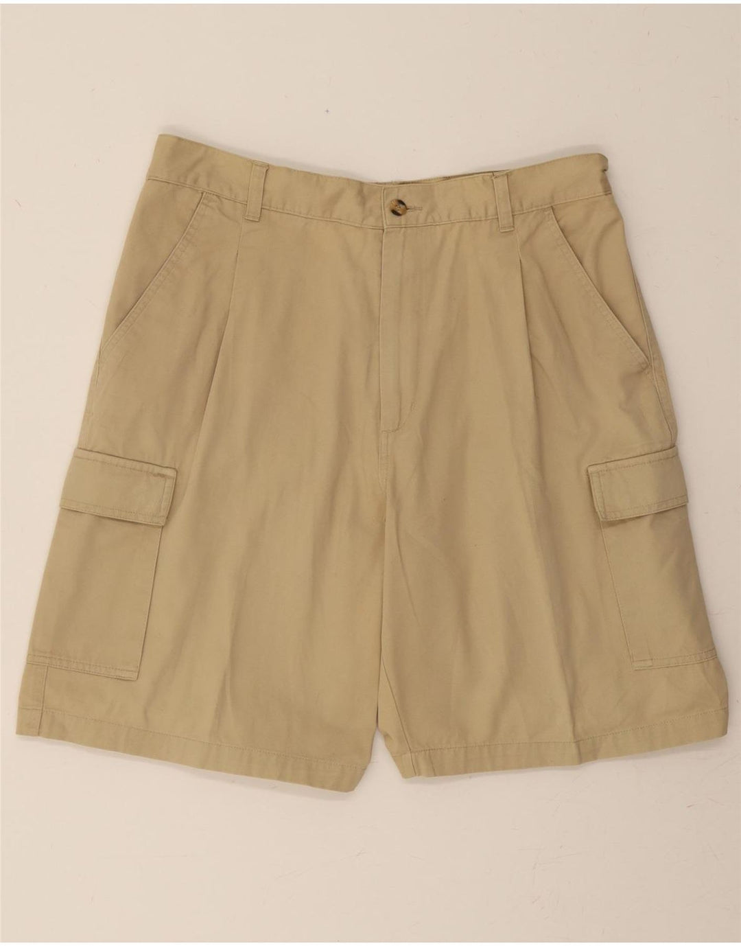 SORBINO Mens Cargo Shorts IT 52 XL W34  Beige Cotton Vintage Sorbino and Second-Hand Sorbino from Messina Hembry 