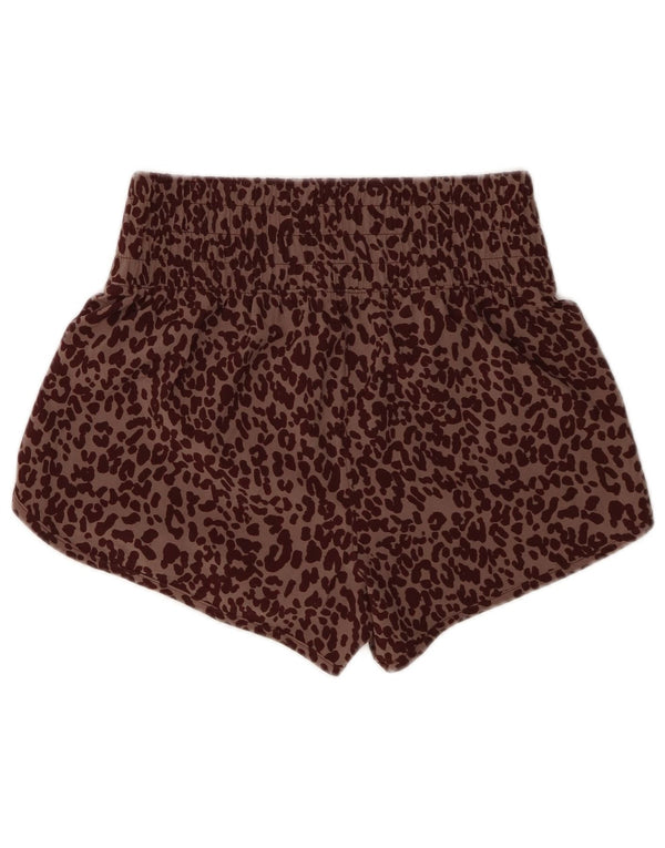 Pantaloni scurti sport Gap pentru femei UK 4 XS maro poliester cu imprimeu animal