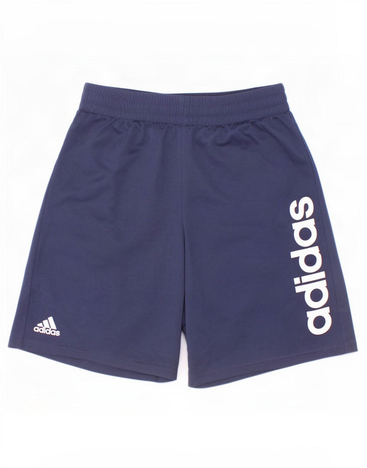 Pantaloni scurți sport grafic Adidas pentru băieți 10-11 ani poliester mediu bleumarin