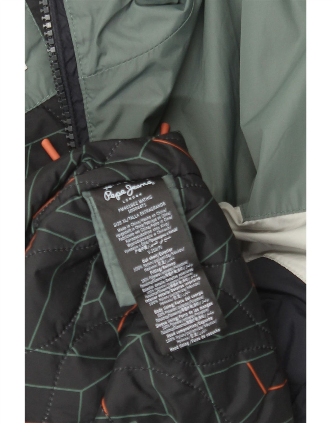 PEPE JEANS jachetă pentru bărbați cu glugă, UK 42 XL, albastru bleumarin, bloc de culoare