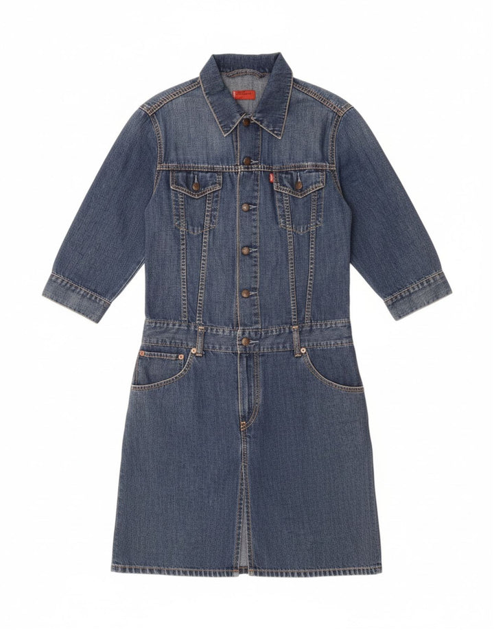 LEVI'S Rochie Pulover din Denim pentru Fete 11-12 Ani Albastru Mediu