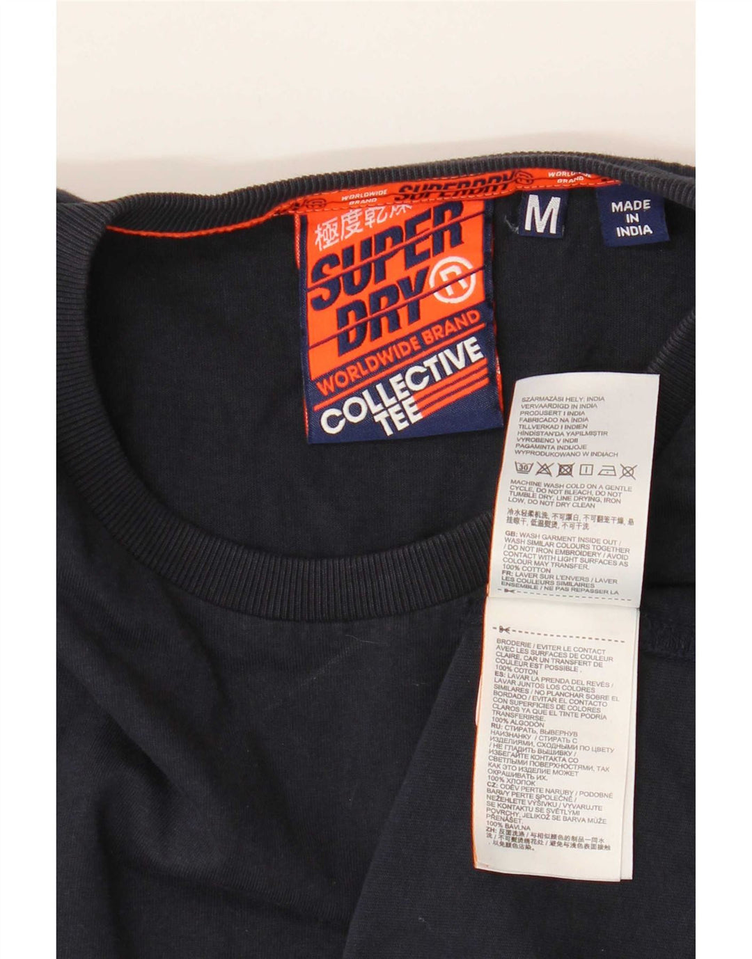 Tricou Superdry pentru bărbați Top mediu din bumbac bleumarin