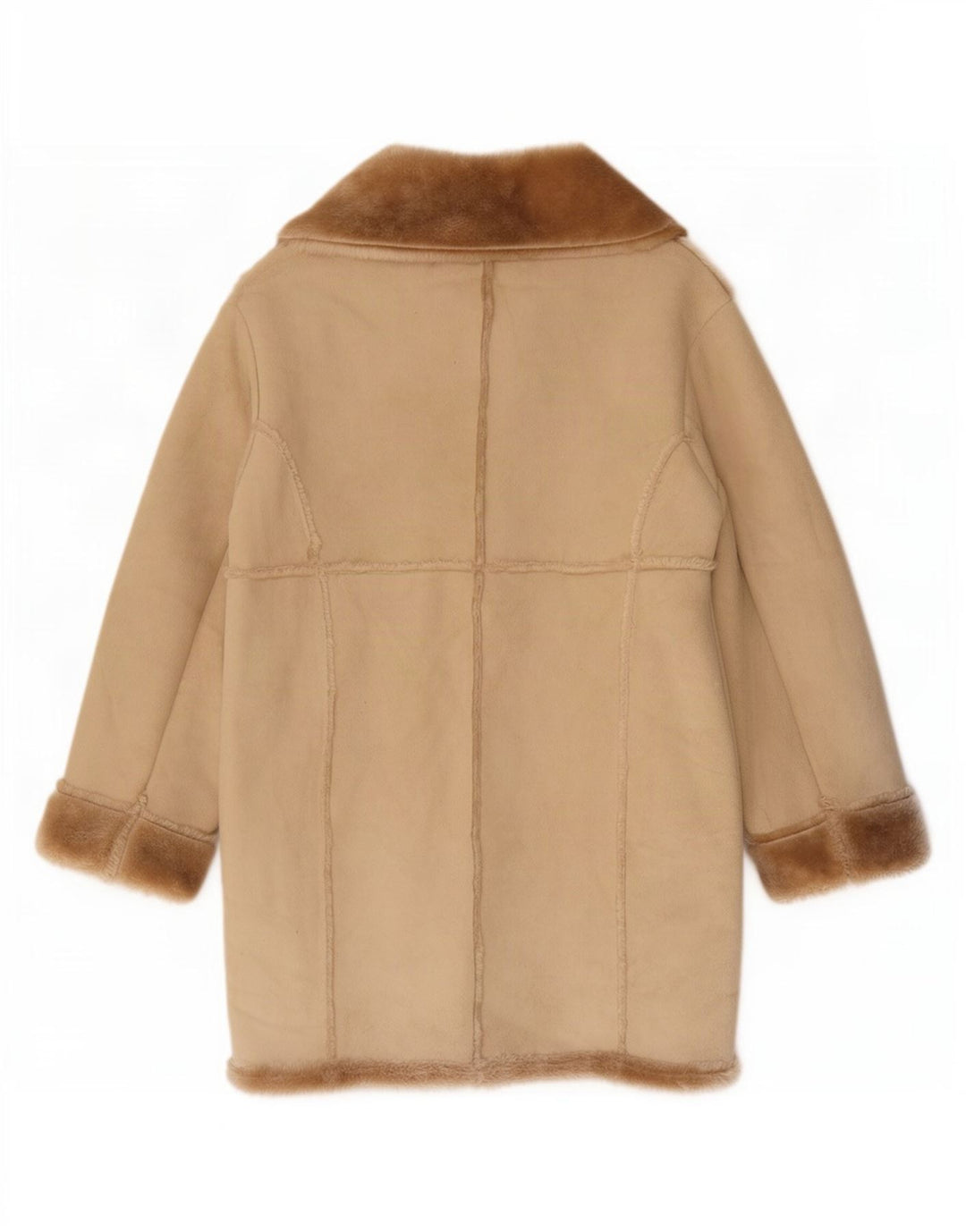 Pardesiu supradimensionat pentru femei Casamia Sherpa UK 10 Small Beige Poliester