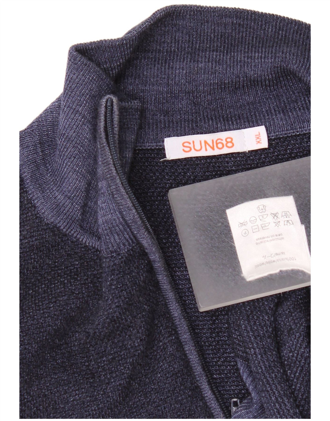 Pulover cardigan pentru femei Sun68 UK 20 2XL Lână bleumarin