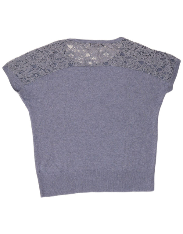 Trussardi Jeans Tricou supradimensionat pentru femei UK 18 XL Blue Viscose