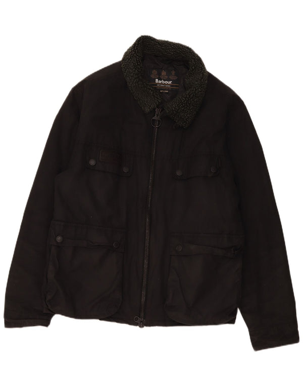 Jachetă pentru bărbați Sherpa Utility Barbour UK 44 2XL Bumbac negru