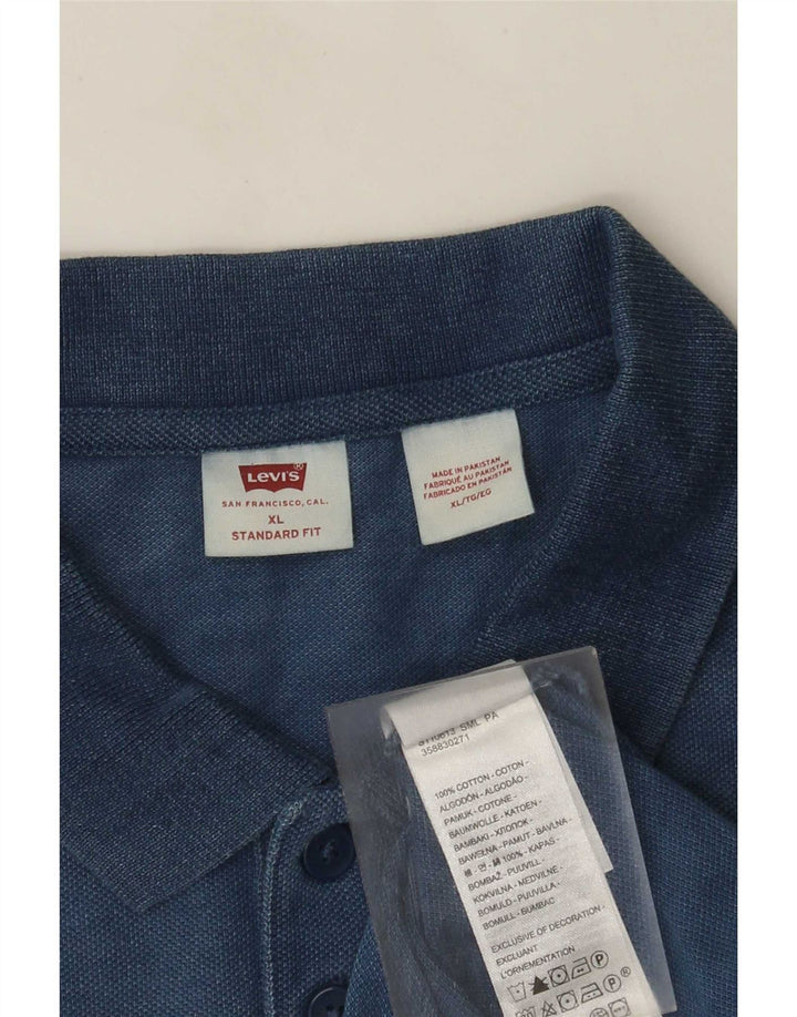 Cămașă polo Levi's Standard Fit, XL, bumbac, albastru