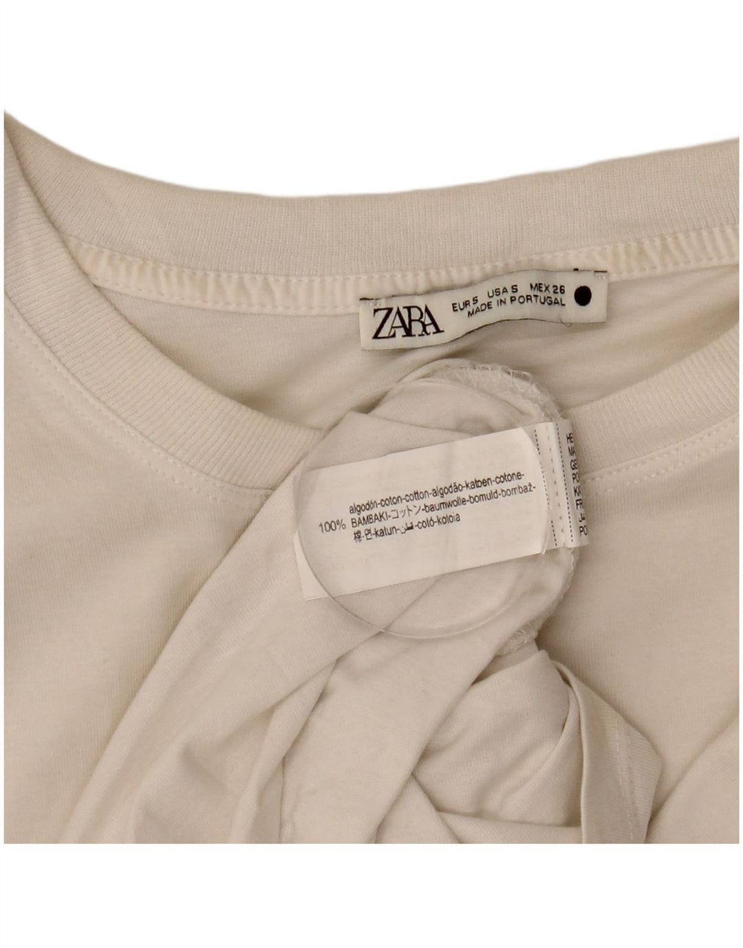 Vestă pentru femei Zara UK 10 Bumbac alb mic