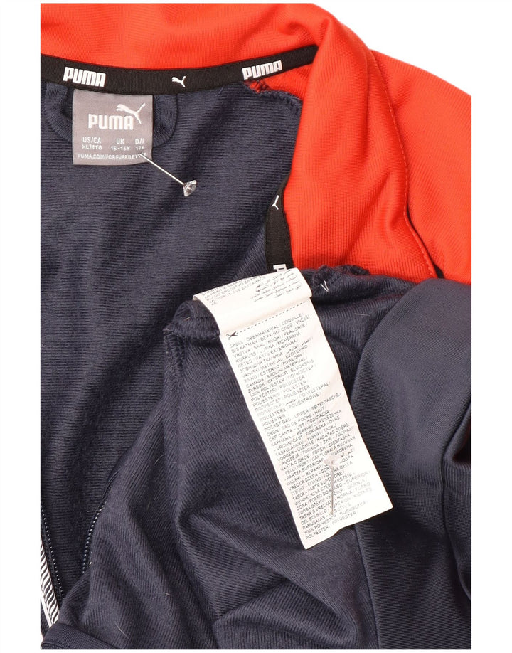 Jachetă de trening cu grafică Puma pentru băieți, 15-16 ani, gri colorblock