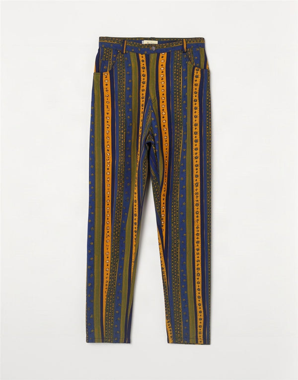 Pantaloni casual dama vintage IT 42 Medium W30 L26 Multicolore Dungi