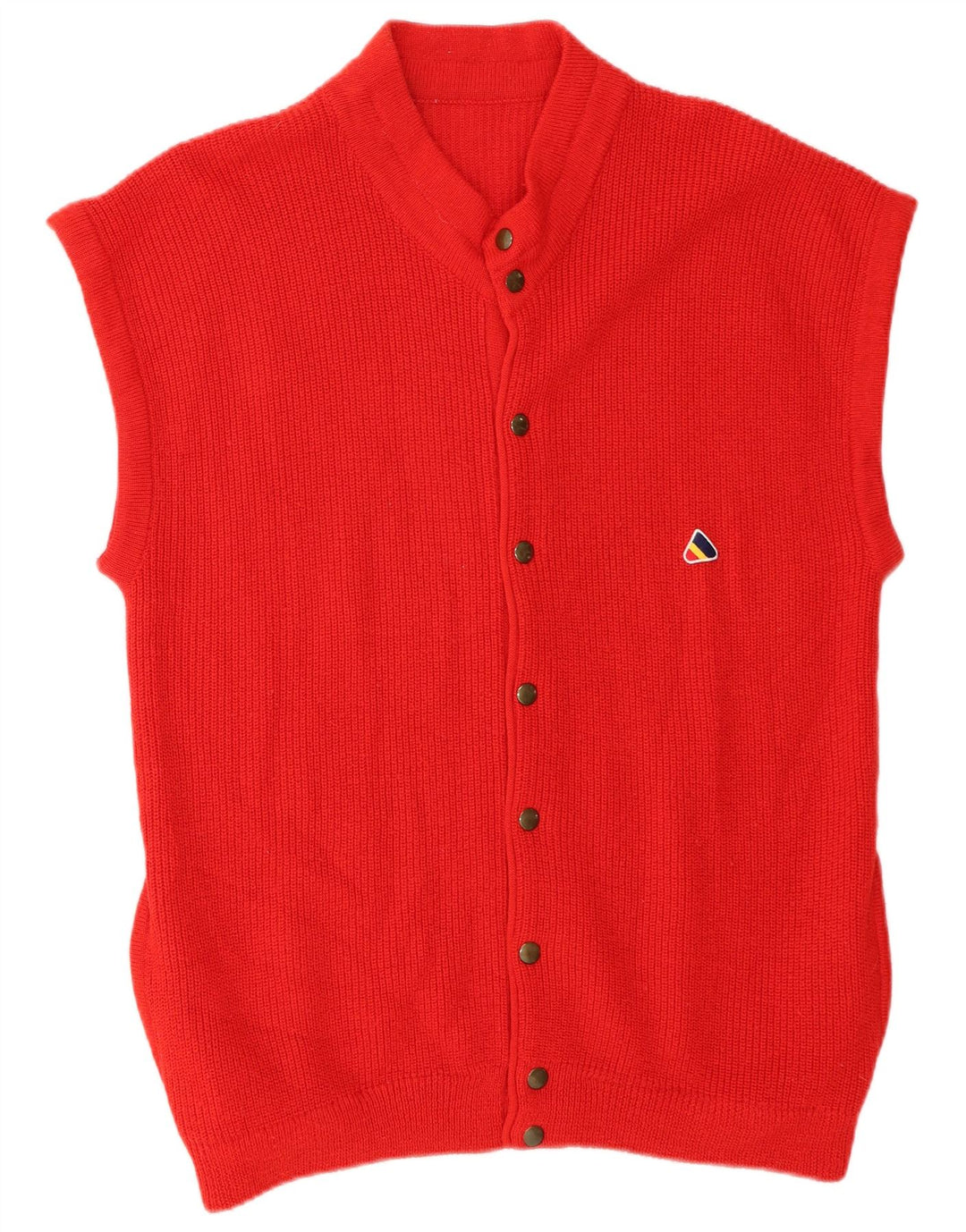 Cardigan Vintage fără mâneci pentru bărbați, roșu mediu