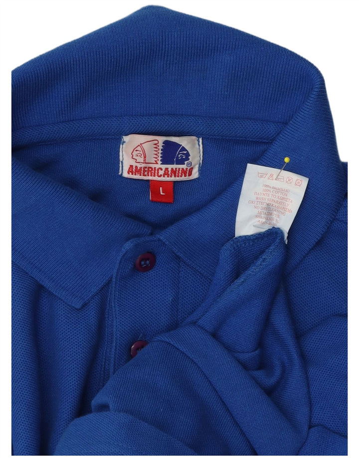 Tricou polo pentru bărbați Americanino, mare, albastru, bumbac