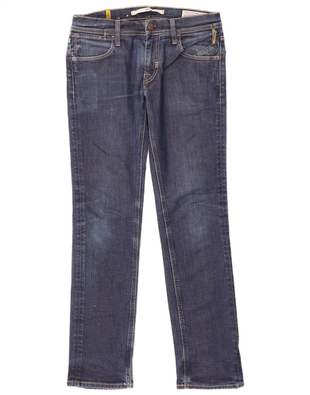 MELTIN' POT Blugi skinny cu talie joasă pentru femei L31 L32 Bumbac albastru