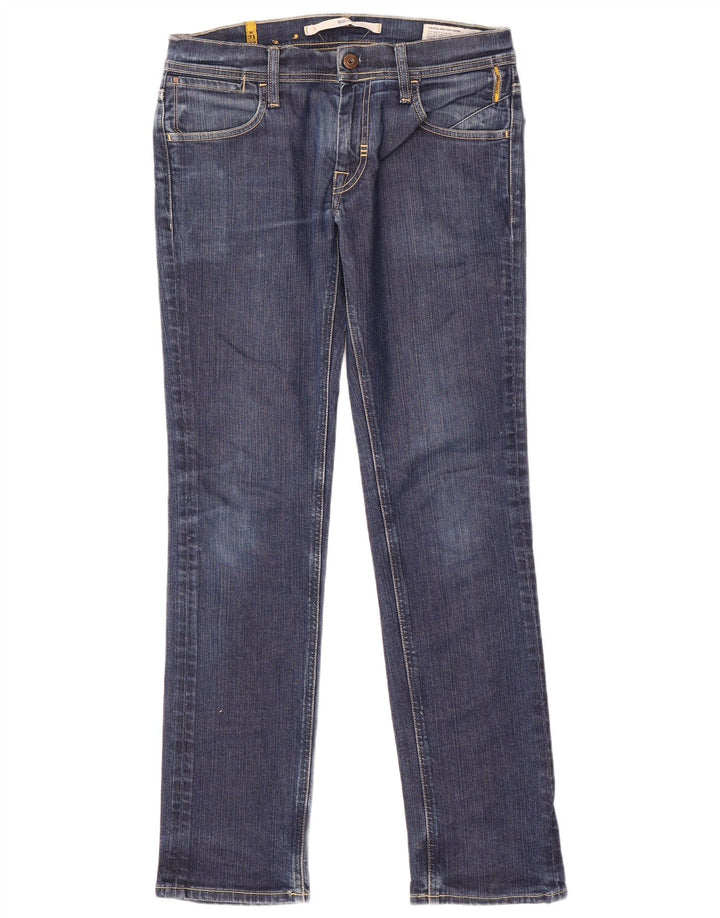 MELTIN' POT Blugi skinny cu talie joasă pentru femei L31 L32 Bumbac albastru