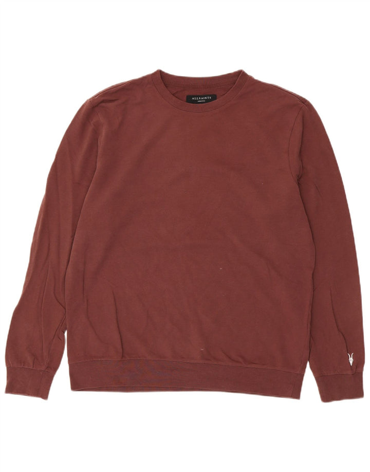 Hanorac pentru bărbați All Saints Pulover Bumbac Maroon Mediu