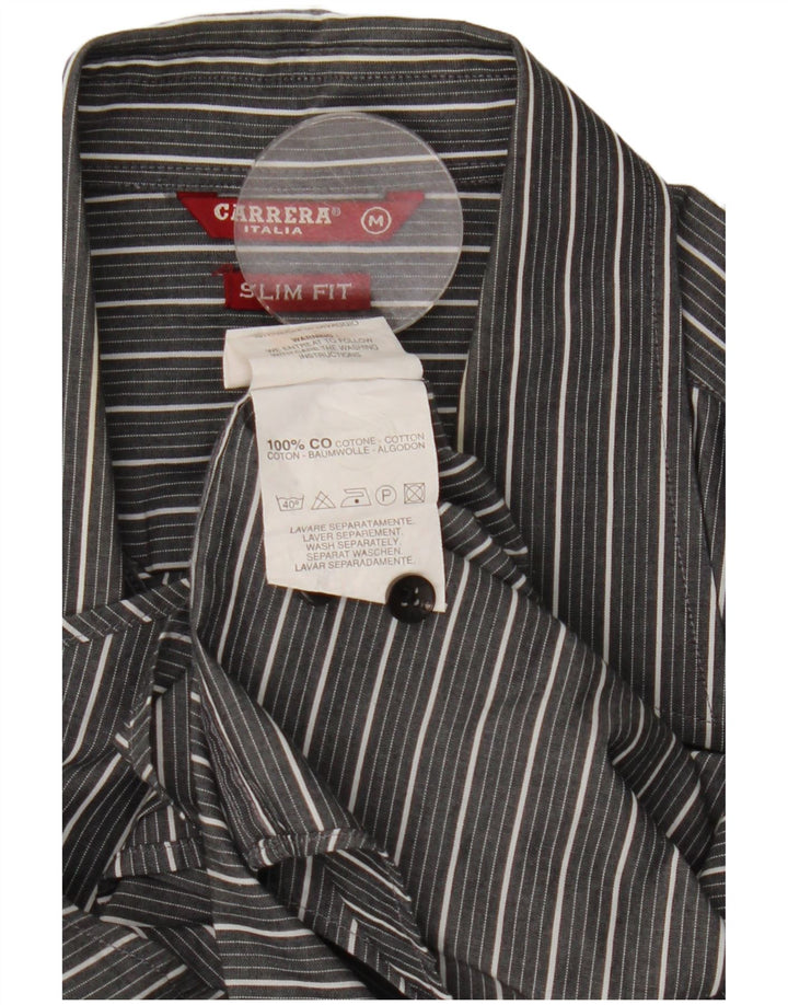Cămașă pentru bărbați Carrera Slim Fit, bumbac cu dungi gri mediu