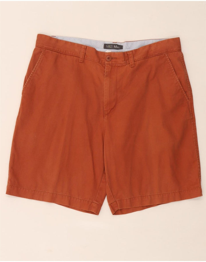 Pantaloni scurți chino pentru bărbați Marks & Spencer W36 mare bumbac portocaliu