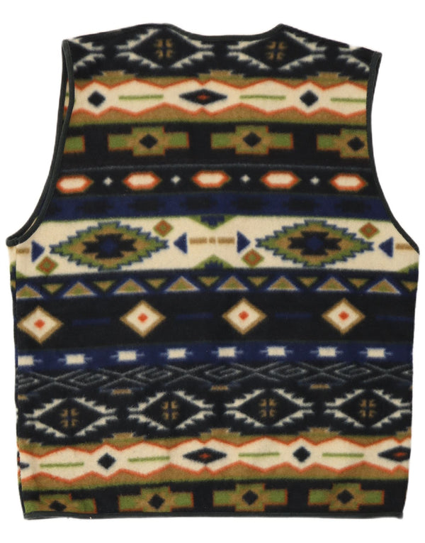 Gilet vintage pentru bărbați din lână UK 42 XL poliester geometric multicolor