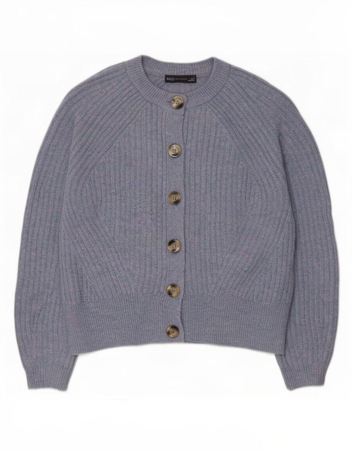 Pulover cardigan pentru femei Marks & Spencer UK 14 Medium Blue Acrylic