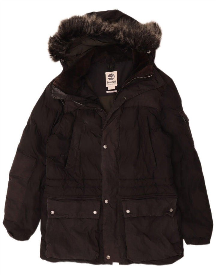 Jachetă căptușită cu glugă pentru bărbați Timberland UK 40 Poliester negru mare