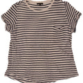Massimo Dutti Tricou pentru femei Top UK 14 Medium White Striped