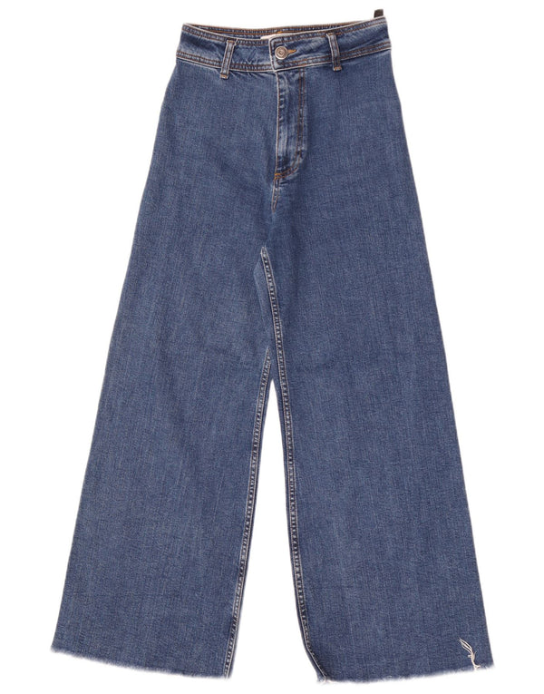 Blugi pentru femei cu talie înaltă Zara EU 34 2XS L24 L28 Albastru