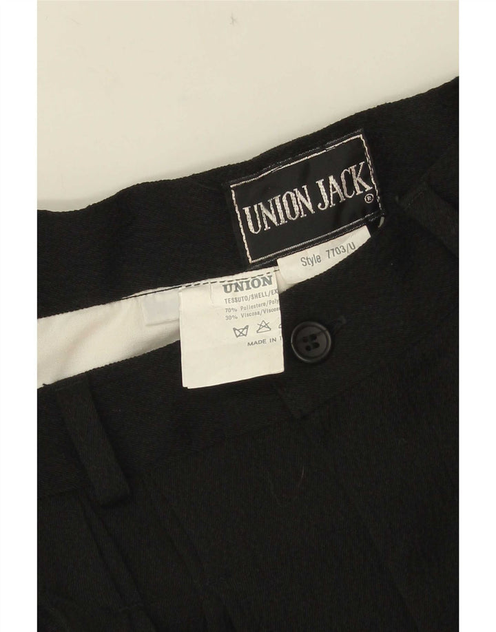 Pantaloni de costum vintage pentru femei IT 44 Medium L26 L35 Poliester negru