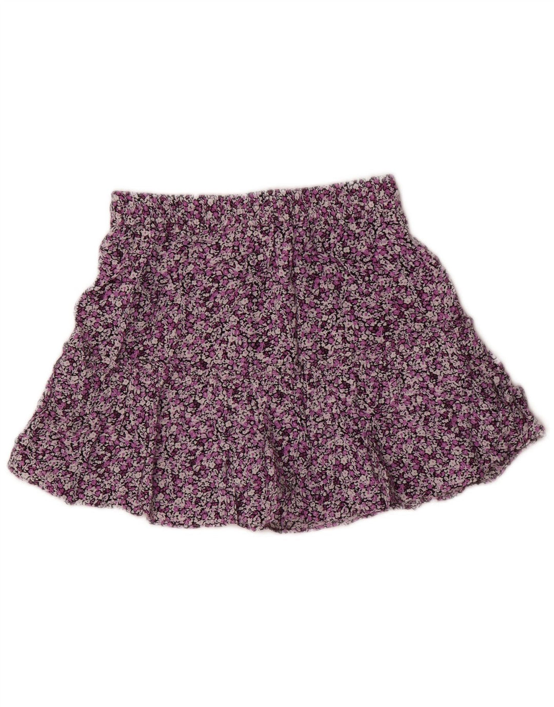 Fustă mini etajată pentru femei ZARA Small W27 Multicolor Floral Viscose