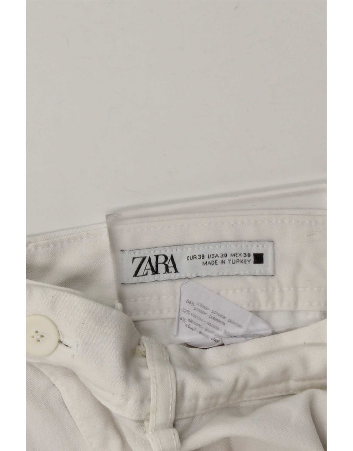 Pantaloni chino slim pentru bărbați Zara EU 38 Mici L30 L28 Poliester alb