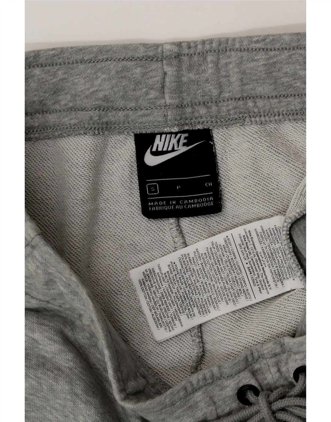 Pantaloni scurti sport Nike pentru femei UK 10, bumbac gri mic