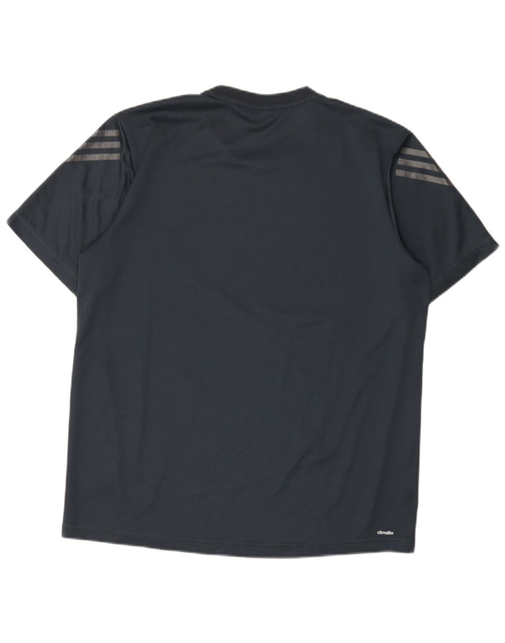 Tricou Adidas Climalite pentru bărbați Top mare poliester bleumarin