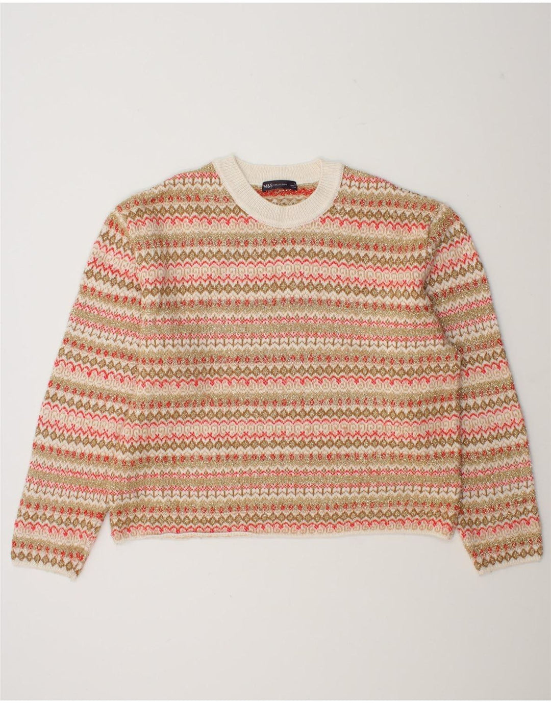 Pulover pentru femei Marks & Spencer cu decolteu triplu UK 16 mare, multicolor