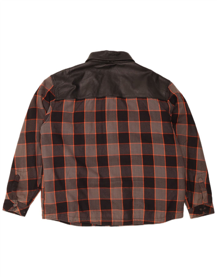 Cămașă Vintage pentru bărbați, 2XL, bumbac cu carouri gri