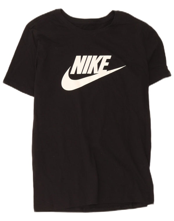 Tricou grafic Nike pentru femei Top UK 12 Medium Black Bumbac